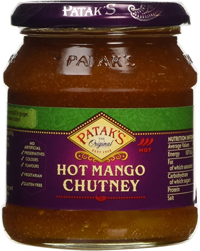 Pataks hot mango chutney - 6x340g