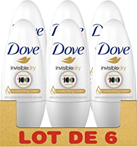 Dove Invisible Dry Anti-Perspirant Deodorant Roll-On, 50 ml, Pack of 6