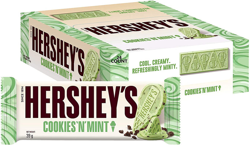 Hershey's Cookies N Mint Chocolate Bar - 24 x 39g