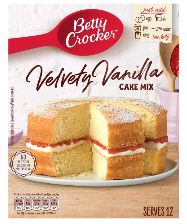 Betty Crocker Velvety Vanilla Cake Mix 4*425Gram