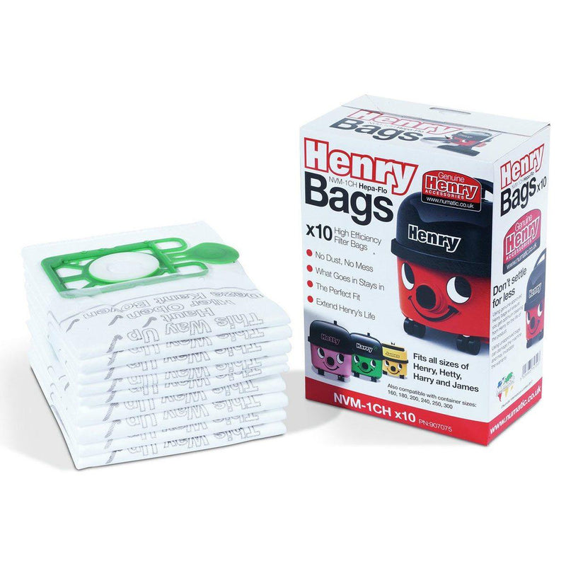 Henry NVM-1CH HepaFlo Vacuum Bags Box of 8 x Packs of 10 - Papaval