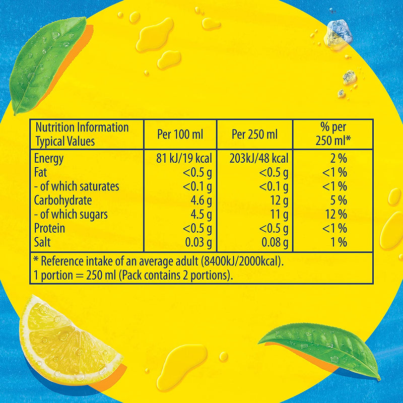Lipton Ice Tea Lemon Soft Drink (Pack Of 12 x 500 ml)
