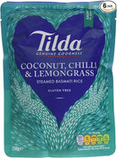 Tilda Steamed Basmati Rice Coconut, Chilli & Lemongrass (250g) - Pack of 6