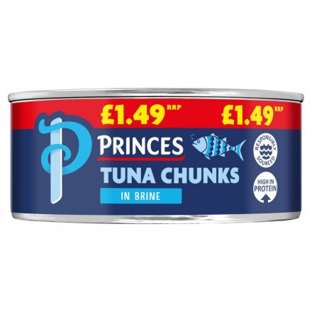 Princes Tuna Chunks in Brine 145g - Case of 12