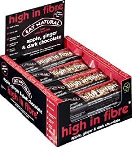 Eat Natural High Fibre Bars - Apple, Ginger & Dark Chocolate Cereal Bars 1X12X45GM