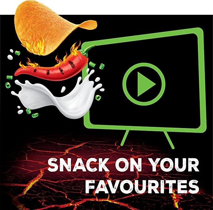 Pringles Sizzl'n Medium, Kickin' Sour Cream, 180g (Pack of 6)