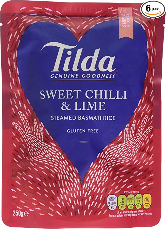 Tilda Steamed Basmati Sweet Chilli & Lime 6x250g