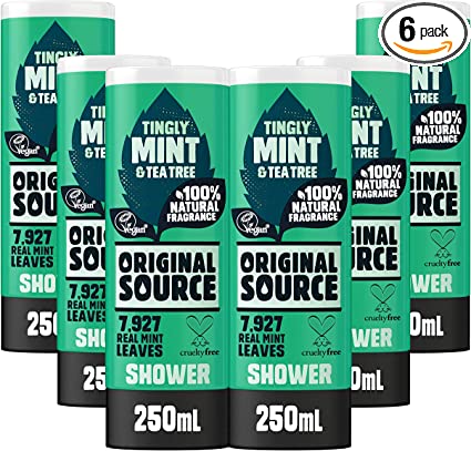Original Source Mint and Tea Tree Shower Gel, 6x250ml