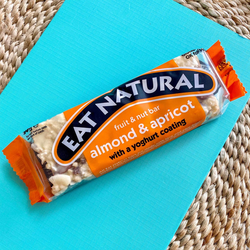 Eat Natural Snack Bars - Almonds & Apricots Yogurt Coated Cereal Bar - 12 Pack - Gluten-Free Vegan Snack Bars - Healthier Snacks for Adults