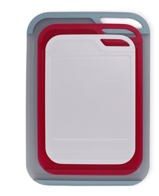 Neoflam Cutting Boards 3 Piece Set, Grey/Red/White
