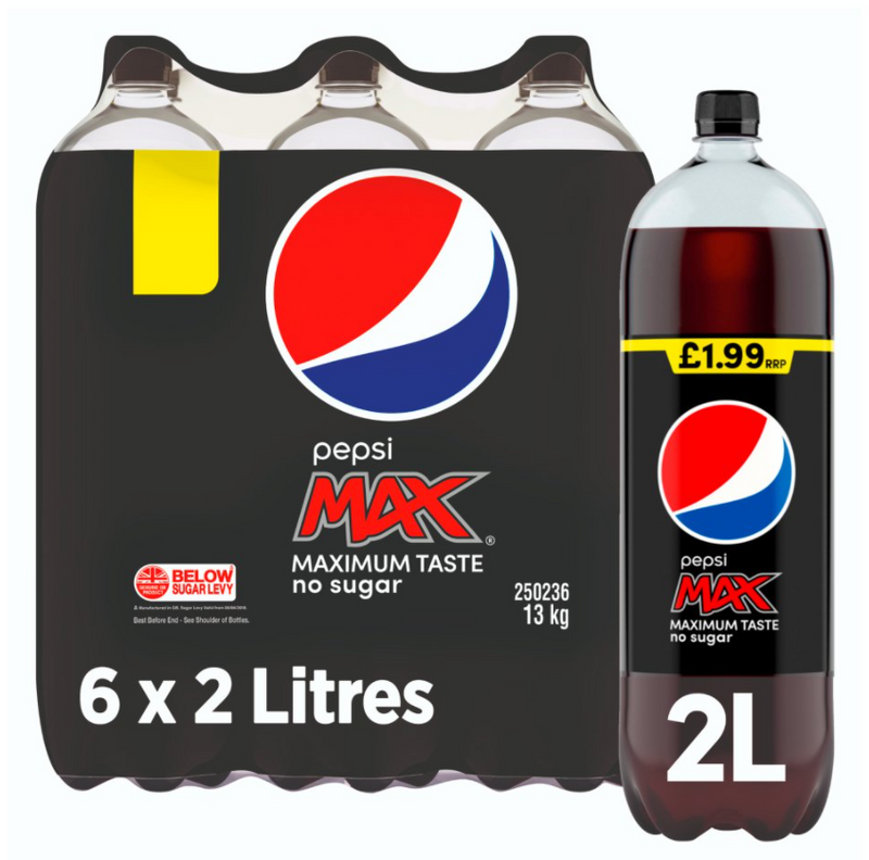 Pepsi Max Bottle  6x2L