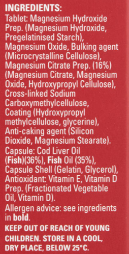 Seven Seas Cod Liver Oil and Magnesium, 2 x 60 Pack
