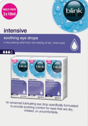 Blink Intensive Soothing Eye Drops, 3 x 10ml