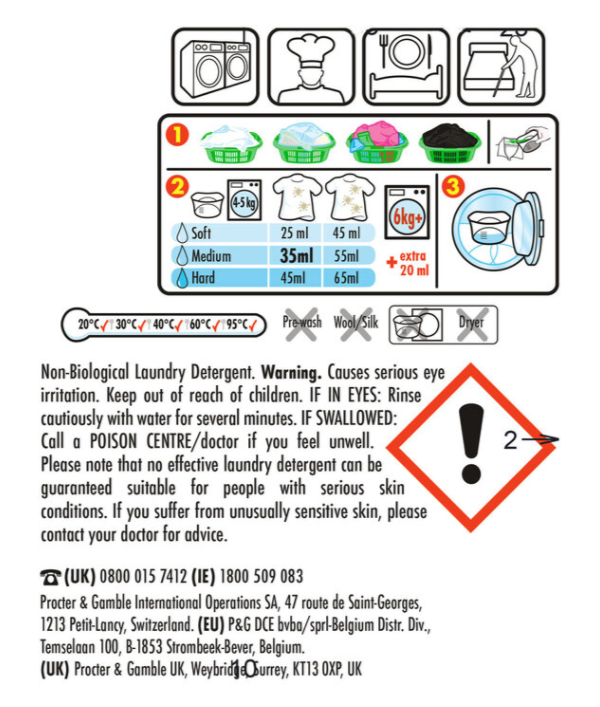 Fairy Non-Bio Laundry Liquid Pack of 140 Wash