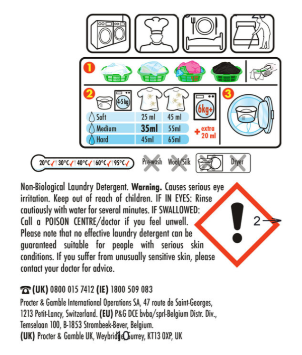 Fairy Non-Bio Laundry Liquid Pack of 130 Wash