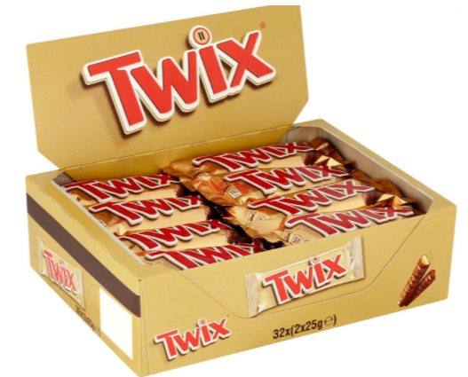 Twix Chocolate Bars, 32 x 50g