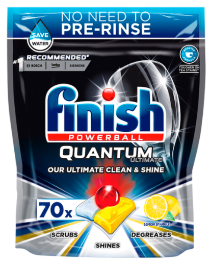 Finish Quantum Ultimate Lemon Sparkle, 2 x 70 Tablet Pack