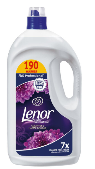 Lenor Amethyst & Floral Bouquet Super Concentrate Fabric Conditioner, 3.8L (190 Wash)