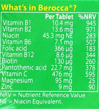 Berocca Orange Flavour Pack of 6x15 Count
