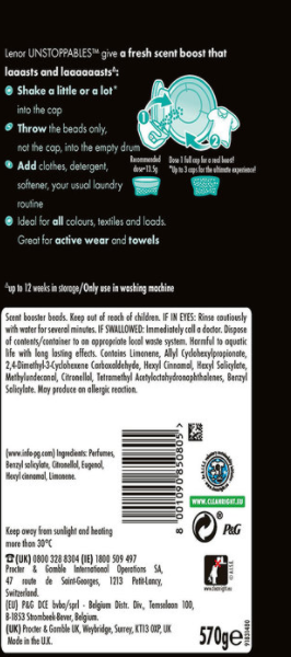 Lenor Unstoppables In-Wash Scent Booster Pack of 570g