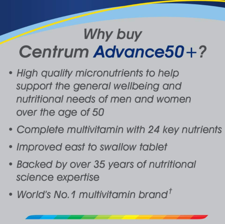 Centrum Advance 50+ Vitamins, 3 x 100 Count