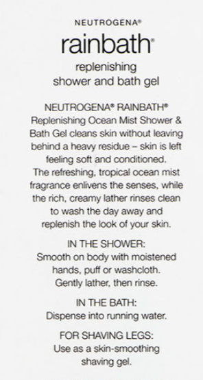 Neutrogena Rainbath Ocean Mist Shower & Bath Gel Pack of 1.18L