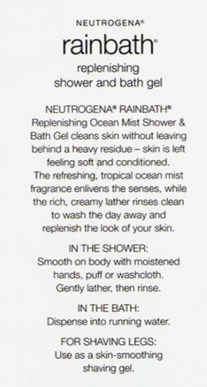 Neutrogena Rainbath Ocean Mist Shower & Bath Gel, 1.18L