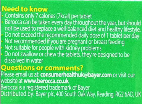 Berocca Orange Flavour Pack of 6x15 Count
