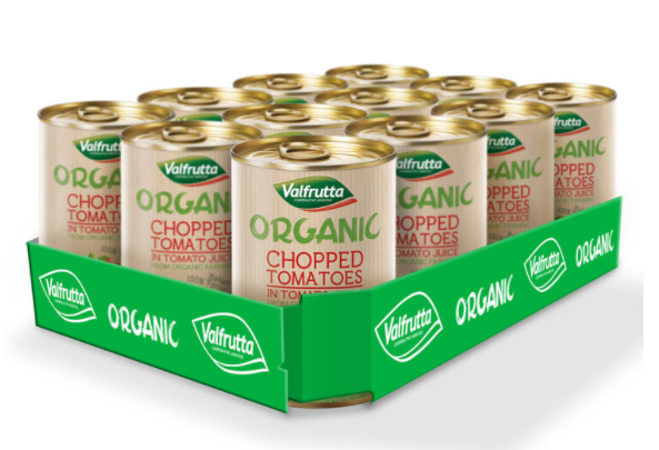 Valfrutta Organic Chopped Tomatoes Pack of 12x400g