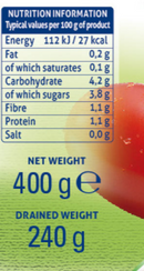 Valfrutta Italian Peeled Plum Tomatoes, 12 x 400g