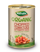 Valfrutta Organic Chopped Tomatoes Pack of 12x400g