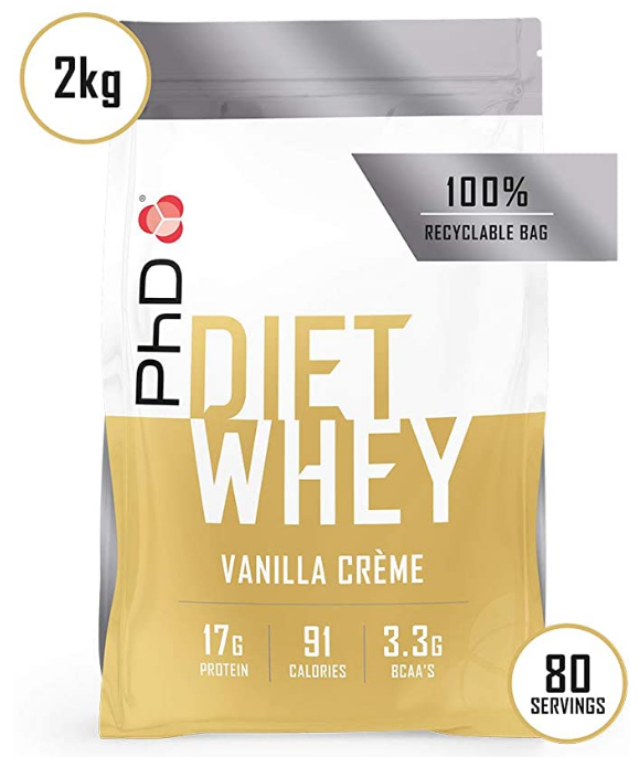 PHD Diet Whey Vanilla Whey Protein Powder, 2kg