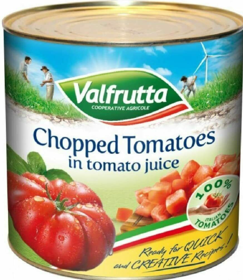 Valfrutta chopped Italian tomatoes 6 x 2.5kg