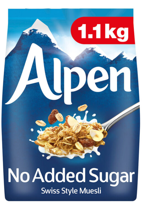 Alpen No Added Sugar Muesli, 1.1kg X 1