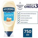 Hellmann's Light Squeezy Creamy Mayonnaise Pack of 2x750ml