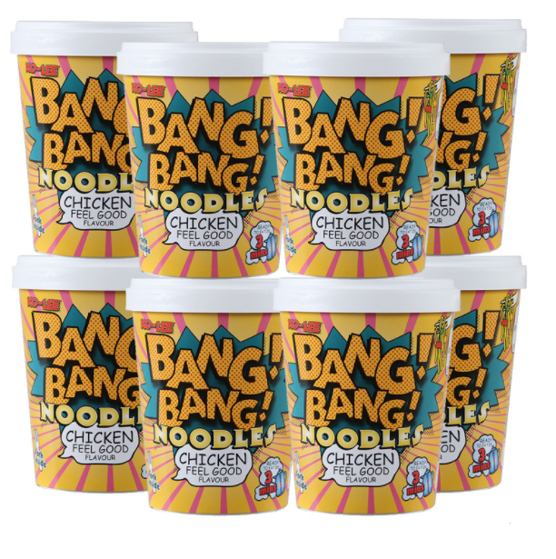 KO-LEE Bang Bang Noodles Chicken Feel Good Flavour, 8 x 65g