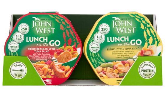 John West Lunch On The Go turn salad Pack of 6 x 220g