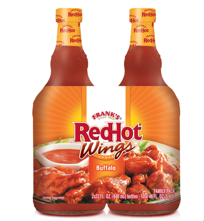 Frank's RedHot Wings Buffalo Sauce, 2 x 680ml