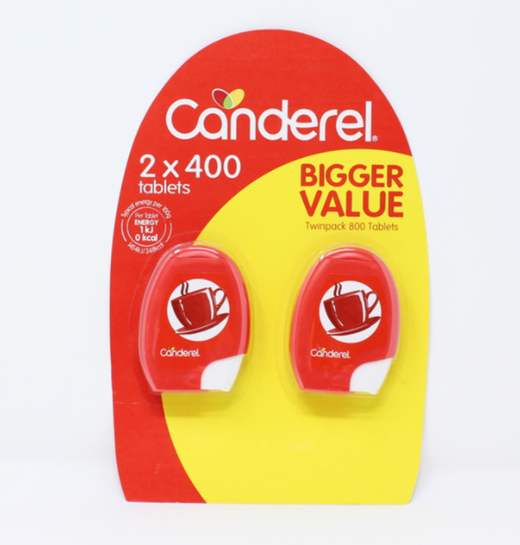 Canderel Low Calorie Sweetener Capsules (Pack of -2x400)