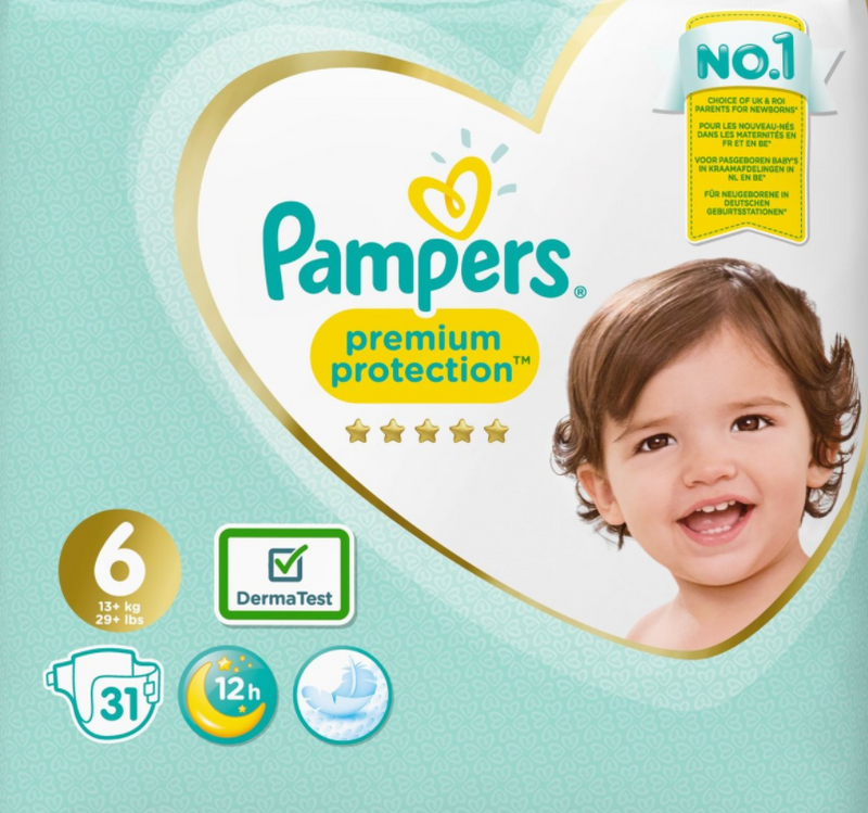Pampers Size 6 Premium Protection Baby Nappies