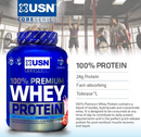 USN Premium Whey Chocolate Protein Powder, 2.28kg