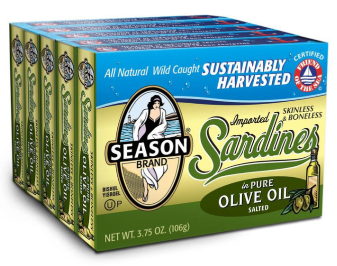 Season Sardines in Olive Oil, 6 x 125g