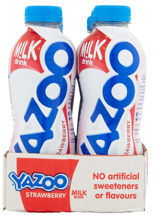 Yazoo Strawberry Milkshake, 10 x 400ml