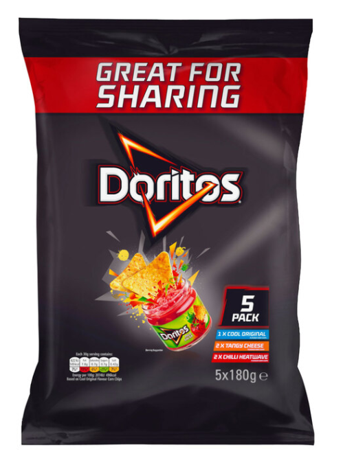 Doritos Variety Pack, 5 x 180g