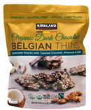 Kirkland Signature Belgian Chocolate Thins Coconut & Almond Pack of 500g