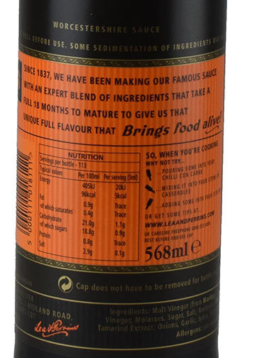 Lea & Perrins Worcestershire Sauce, 2 x 568ml