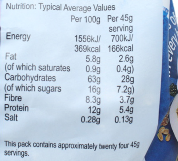 Alpen No Added Sugar Mueslin Pack of 1x1.1kg