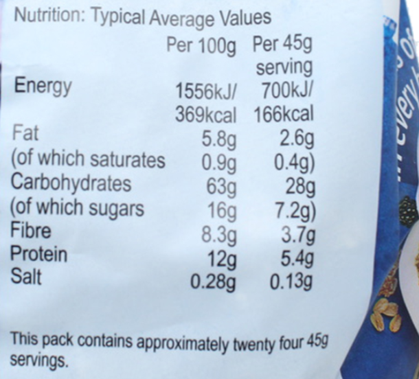 Alpen No Added Sugar Muesli, 1.1kg X 1