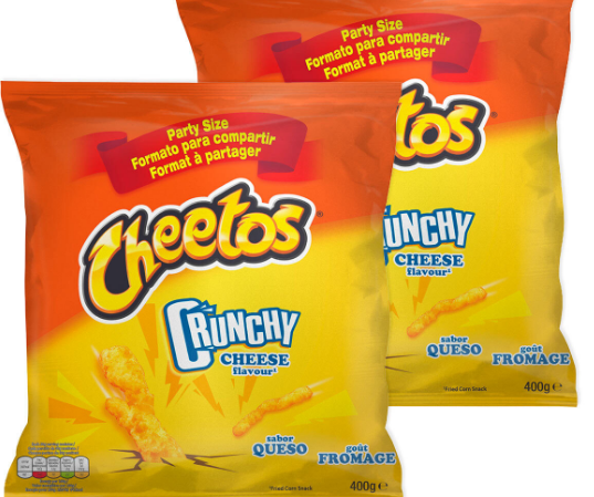 Walkers Cheetos Crunchy Cheese Pack of  2 x 400g