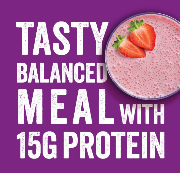 SlimFast High Protein Powder in Strawberry Flavour, 1.825kg (50 Servings)